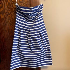Striped Strapless Mini Dress